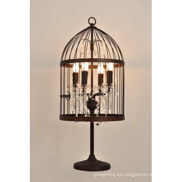 Lámpara de mesa decorativa del Birdcage del hierro (MT2001-4LRR)